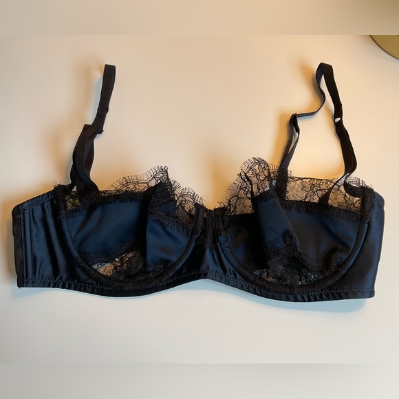 NWT Kiki de Montparnasse Lace Inset Balconette Bra - Picture 7 of 12